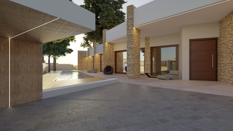 Villa de diseño en construcción, cerca de la playa y del puerto de Campomanes, Altea.
